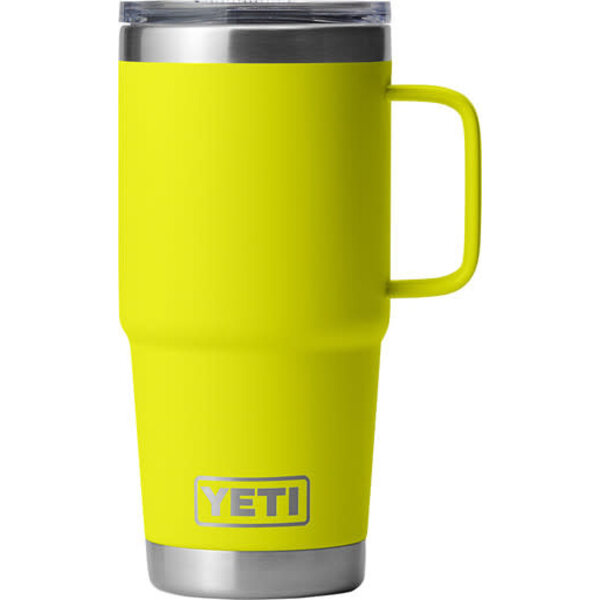 Yeti Rambler 591mL Travel Mug w/Stronghold Lid. Firefly Yellow