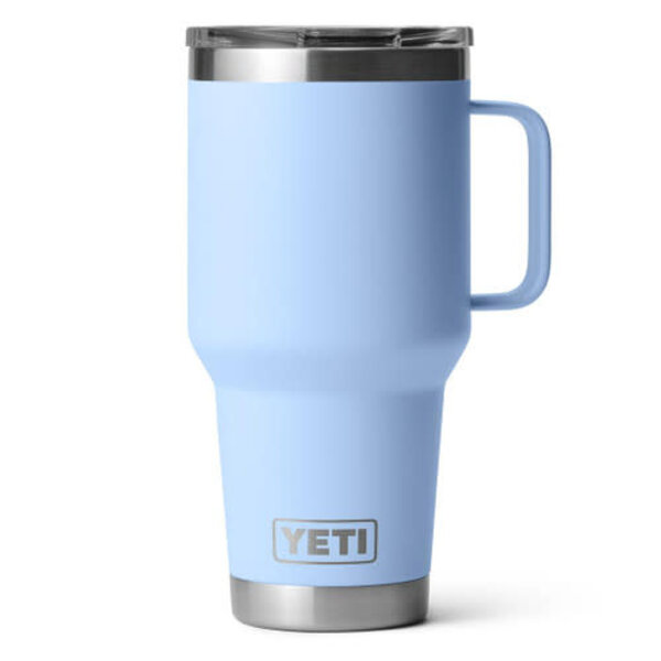 Yeti Rambler 887mL Travel Mug w/Stronghold Lid. Big Sky Blue