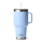 Yeti Rambler 1L Straw Mug w/Straw Lid. Big Sky Blue