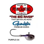 The Big River Fast Water Jig Head. 5/8oz purple Ice 2-pk
