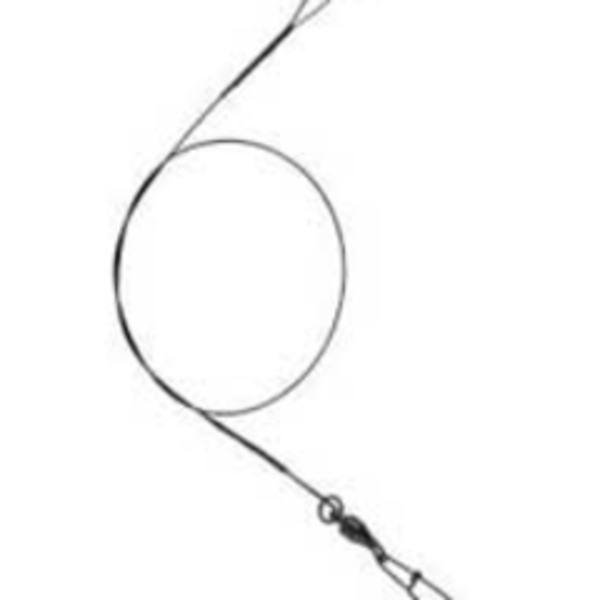 Compac Black Wire Wound Ball Bearing 30lb Leader. 12" 3-pk