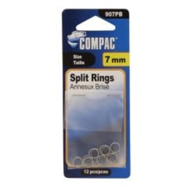 Compac Split Rings. Size 7, 8, 9 Assorted 12-pk