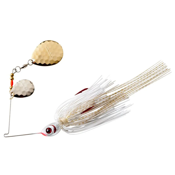 Booyah Tux N Tails 1/2oz Spinnerbait. White/Gold