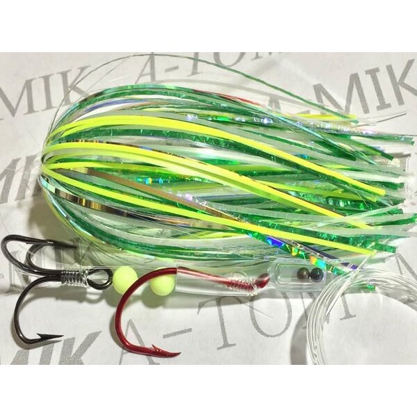 Tournament Rigged Fly, Green Hammer Glow UV