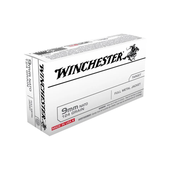 Winchester Winchester Target 9mm 124 gr FMJ Ammo Box of 50