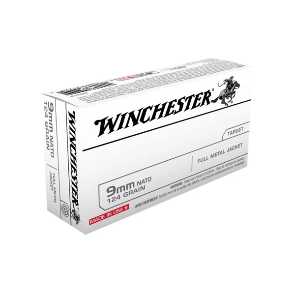 Winchester Winchester Target 9mm 124 gr FMJ Ammo Box of 50