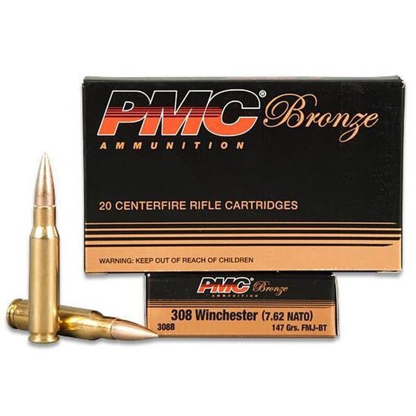 PMC PMC Bronze .308 Win 147gr FMJ Boat Tail Ammunition