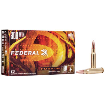 Federal Fusion Rifle Ammo 308 Win 180gr 2600fps, 20 Rounds