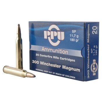 PPU 300 Win Mag 180gr Soft Point Ammunition