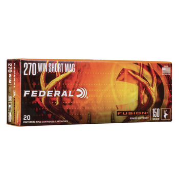 Federal Fusion Rifle Ammo 270 WSM 150gr Spitzer Boat Tail 20 Rounds