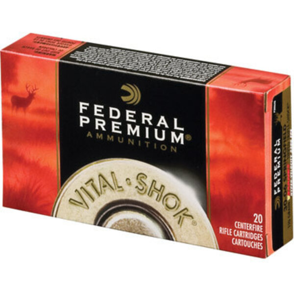 Federal Federal Premium Vital-Shok Ammo 30-06 Springfield 180gr Nosler Partition 20 Rounds