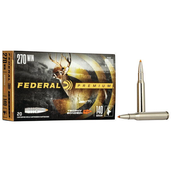 Federal Federal Premium 270 WIN Vital Shok, Trophy Bonded Tip 140 Grain Box of 20 #P270TT3