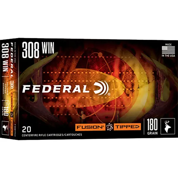 Federal Fusion Tipped 308 Win 180gr Bonded Ammunition