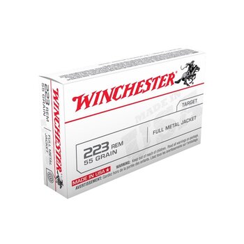 Winchester Winchester USA Ammo, 223 Rem 55gr Full Metal Jacket 20rds
