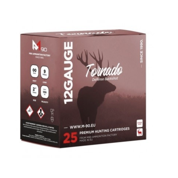 Tornado Buckshot 12ga 2 3/4" OO Buck Box of 25
