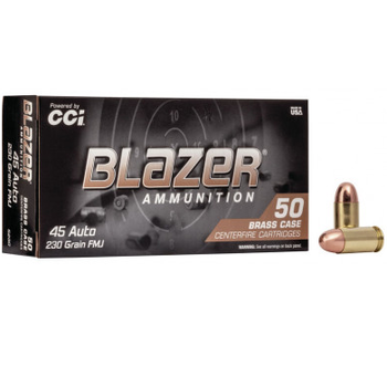 CCI CCI Blazer Brass 45 ACP 230gr FMJ Ammunition 50 Rounds