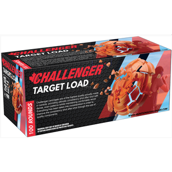 Challenger Challenger Ammo Target Load 100Rds Pack, 12ga 2-3/4" #8,3 Dram 1-1/8oz 1200fps