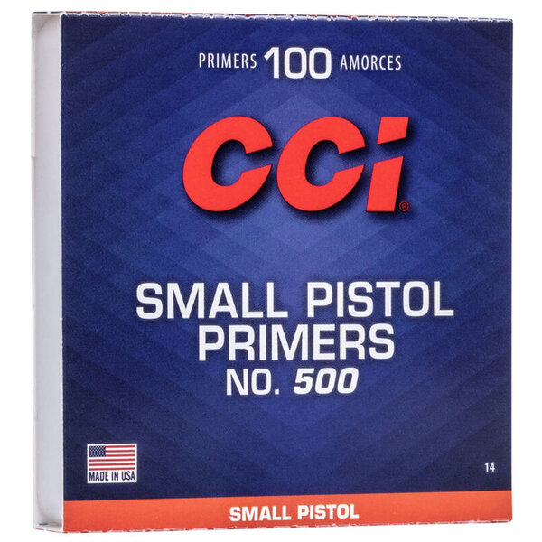 CCI CCI #500 Small Pistol Primers Box of 100