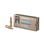 PPU Subsonic Line 7.62x39mm Rifle Ammo, 182Gr FMJ BT – 20Rds