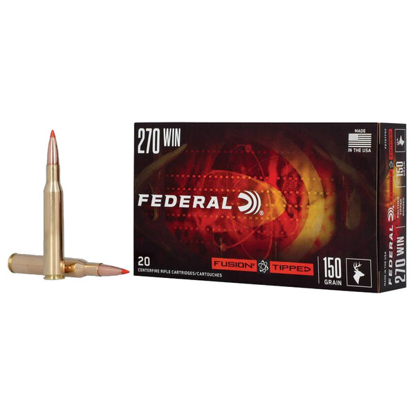Federal Fusion Tipped 270 Win 150 Grain Ammunition Box of 20