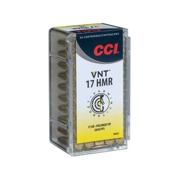 CCI 17 HMR 17gr VNT Tipped Ammunition Box of 50