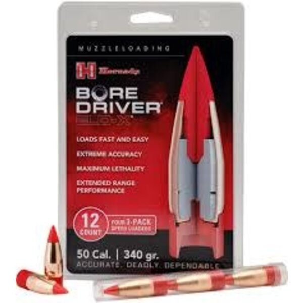 Hornady Bore Driver ELD-X Muzzleloader Bullets .50 cal 340gr 12/ct