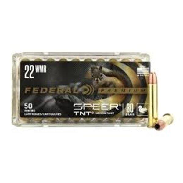 22 WMR Ammunition 50 Rounds 30 Grain Speer TNT
