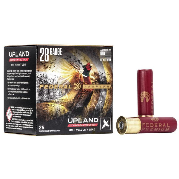 Federal Wing Shok High Velocity Upland Load 28 Gauge Ammunition 2-3/4" #6 Copper Plated Lead Shot 3/4 Ounce 1295 fps