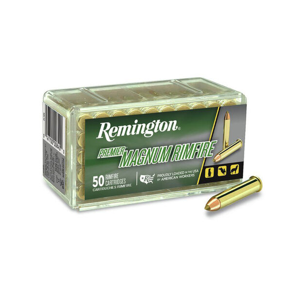 Remington Remington Premier Rimfire Ammunition PR22M1, 22 Magnum (WMR), Accutip-V Boat Tail, 33 GR, 2000 fps, 50 Rd/bx