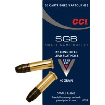 CCI CCI SGB Ammo 22 LR 40gr Lead Flat Nose 50 Rounds