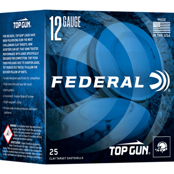 Federal Top Gun 12 Gauge 2-3/4-in 1-oz #8 Target Loadsl 1250 FPS Case of 250
