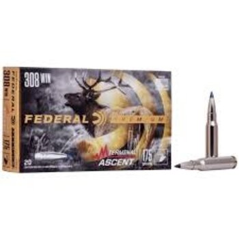Federal Terminal Ascent Rifle Ammuntion .308 Win 175 gr 2600 fps 20 Rounds