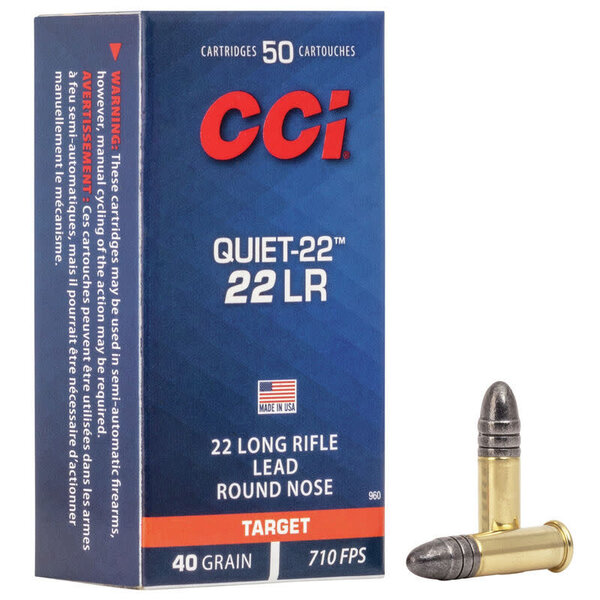 CCI CCI Quiet 22lr 40gr Lead Round Nose Ammunition Per Brick of 500