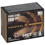 Federal Federal Premium Personal Defense 9mm Luger 147 gr HST Jacketed Hollow Point 20 Per Box 10 Cs