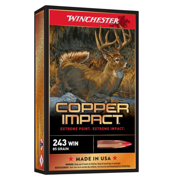 Winchester Winchester Copper Impact 243 Win 85gr 20 Rnds (Lead Free)