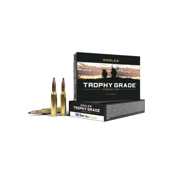 Nosler Nosler 60018 Trophy Grade Rifle Ammo, 260 Remington 125gr Partition