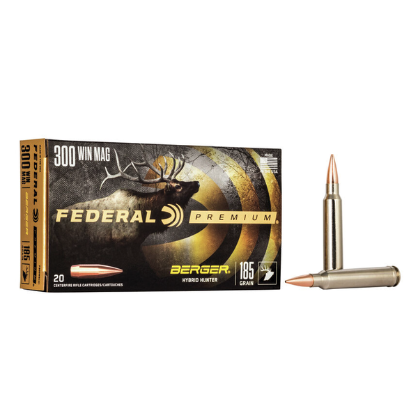 Federal Federal Premium Berger Hybrid Hunter Ammo, 243 Win 95gr 3050fps 20rds