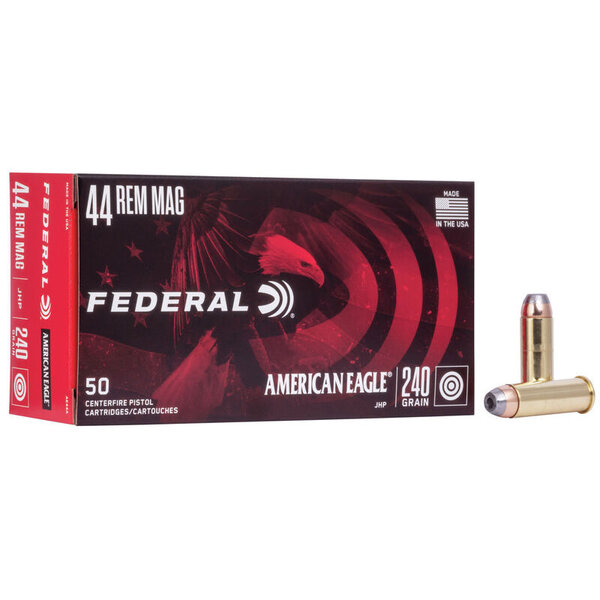 Federal Federal American Eagle Handgun Ammo 44 Rem Mag 240gr Jacketed Hollow Point 50 Rounds