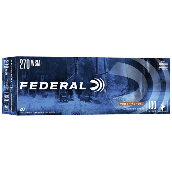 Federal Federal PowerShok 270WSM 130Gr SP Ammunition