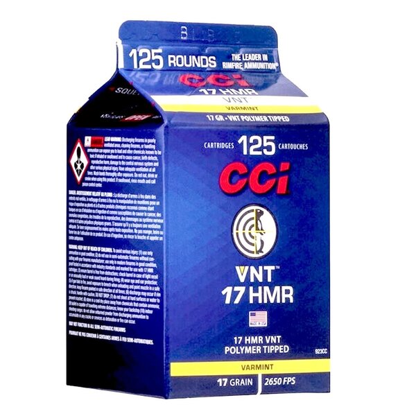 CCI Varmint VNT .17 HMR 17 gr Varmint Tipped 125 Bx Ammunition