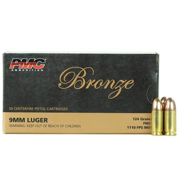 PMC PMC Bronze 9mm Luger FMJ 124 Grains 1000 Round Cases
