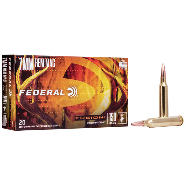 Federal Fusion 7mm Rem Mag 150Gr BSP Ammunition