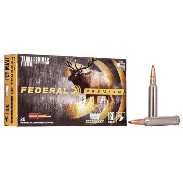 Federal Federal Premium Vital-Shok Ammo, 7mm Rem Mag Nosler Partition 160gr 2950fps 20rds