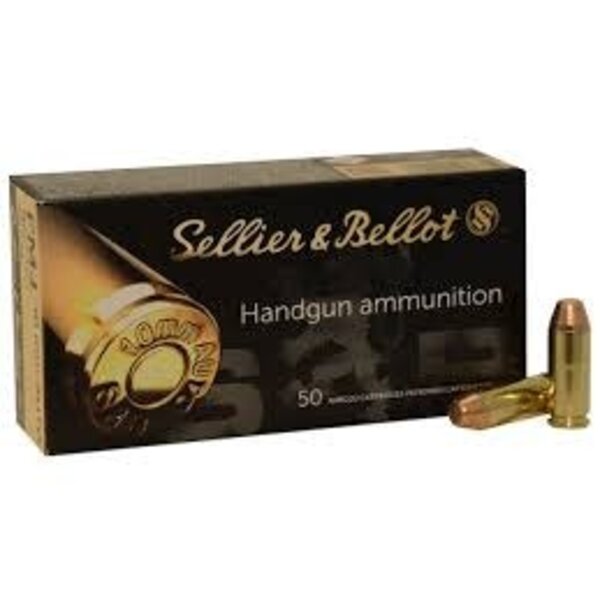 Sellier & Bellot Sellier & Bellot Handgun Ammunition 10mm Auto 180 gr FMJ 1164 Fps 50/ct