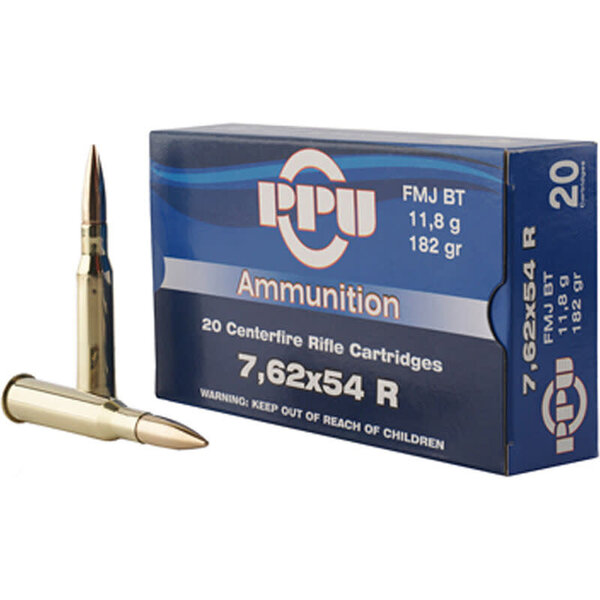 Prvi Partizan PPU 7.62x54R Ammunition 182 Grain FMJBT 2625fps