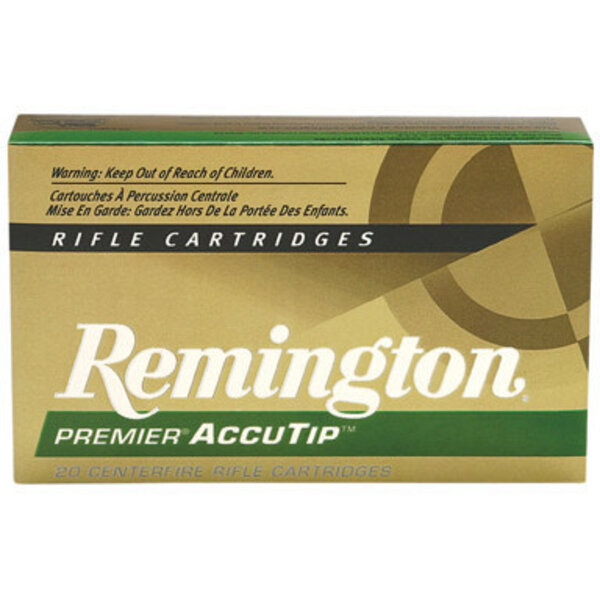 Remington Premier Accutip Rifle Ammunition PRA17RA, 17 Remington, Accutip-V, 20 GR, 4250 fps, 20 Rd/bx