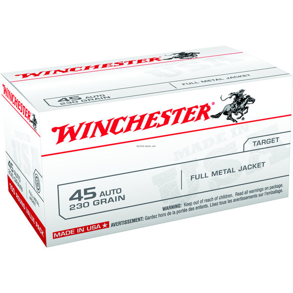 Winchester Winchester USA 45 ACP 230 Gr FMJ 100 rnd Bulk Pack