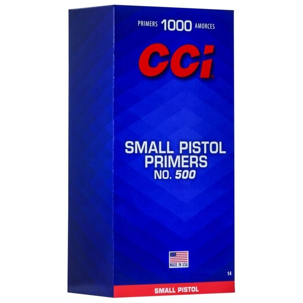 CCI #500 Small Pistol Primers Box of 1000