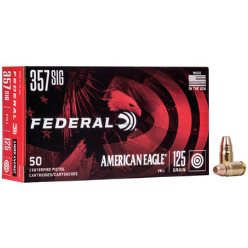 Federal AE357S2 American Eagle Pistol Ammo 357 Sig 125Gr 50Rnd FMJ
