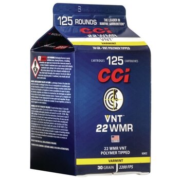 CCI CCI 929CC VNT Rimfire 22 WMR 30 gr Varmint Tipped 125 Per Box